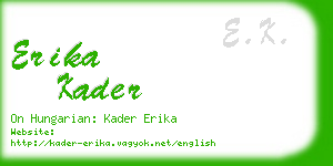 erika kader business card